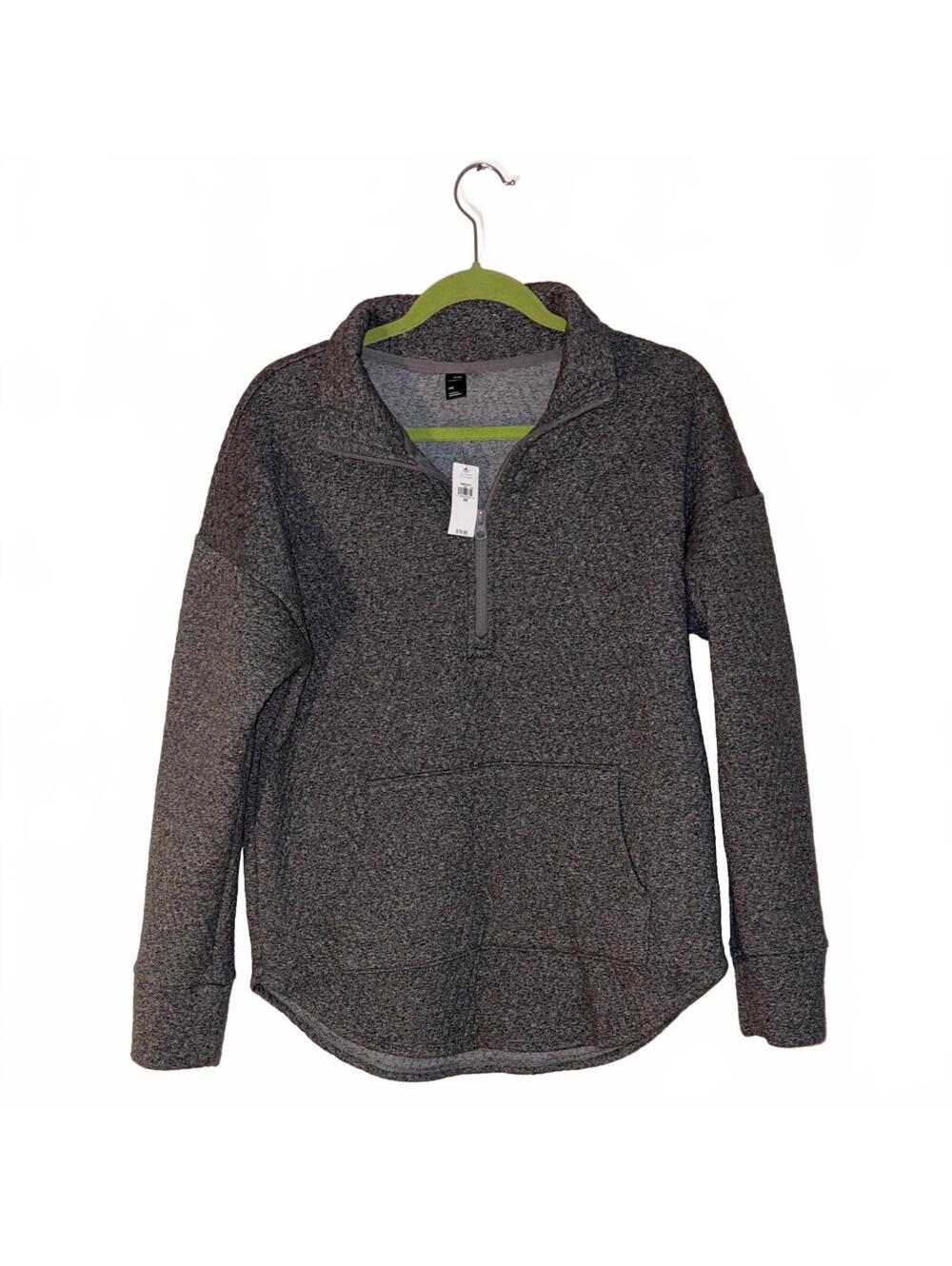 GapFit Heather Grey Half-Zip Pullover Sweatshirt XS